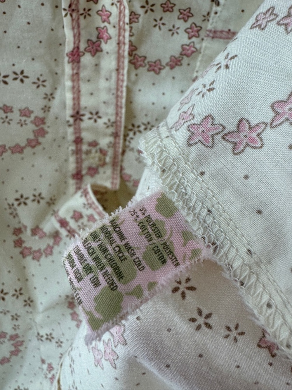 Free People Sleepwear Printed Button Down Top – Women’s Medium - Picture 5 of 8